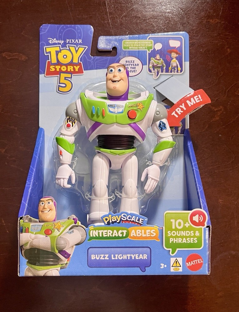 Mattel PlayScale Interactables Buzz Lightyear Toy Story 5 Action Figure Sounds