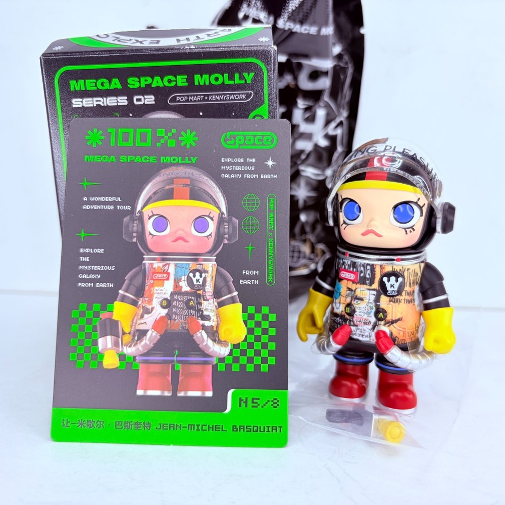 POP MART x Kennyswork Mega Space Molly 100% Series 2 Jean-Michel Basquiat Figure
