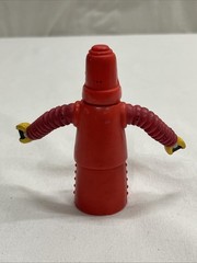 Vintage Unknown Red Hard PVC (Vinyl?) Robot Action Figure Posable Arms Retro