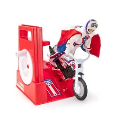 Evel Knievel Deluxe Silver High Jumper Stunt Cycle Extreme Jumps and Tricks