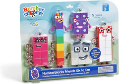 Numberblocks Friends Six to Ten Figures – Official Licensed Character Action Fig