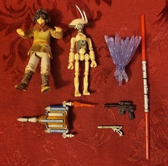 Kenner Star Wars Accessory Lot with Pod Racer Anakin and Pit Droid