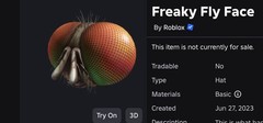R0BLOX Toy Code – Freaky Fly Face | With Special Effect
