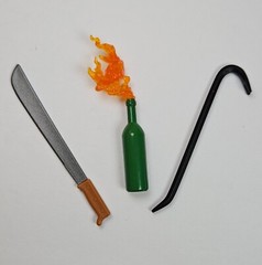 MARVEL LEGENDS RIOT MOB WEAPONS CROWBAR MACHETE MOLOTOV COCKTAIL FIGURE PARTS