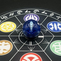 Bakugan Rubanoid Blue Aquos Translucent Gundalian Invaders DNA 620G READ