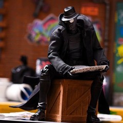 1/12 Spider-Man Noir Black Wired Trench Coat For 6″ ML Action Figure Body New