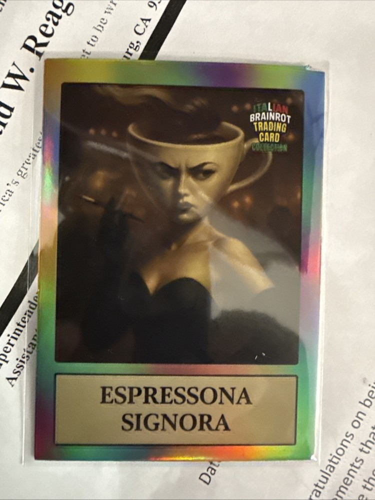 Italian Brainrot Card – ESPRESSONA SIGNORA – Refractor