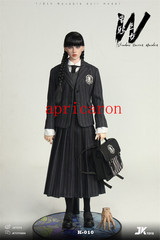 JKTOYS K-010 Wednesday Addams Cosplay Version 1/6 Action Figure Toys Stock