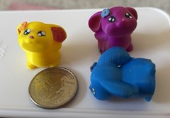 3D PRINTED HAND-PAINTED Bunny Figures EASTER, SPRING CUTIES (choose your color)