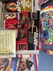 Vtg GI Joe ARAH Paperwork Lot Instructions Blueprints Catalogs Stickers 1982-85