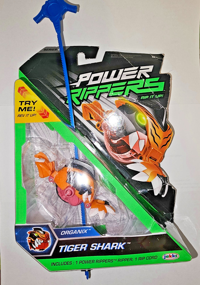 Jakks Power Rippers TIGER SHARK Organix Series 1 Figure. Rip It Up! NEW