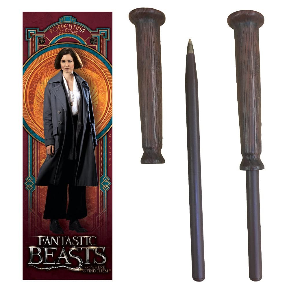 The Noble Collection Fantastic Beasts Porpentina Goldstein Wand Pen and Bookmark