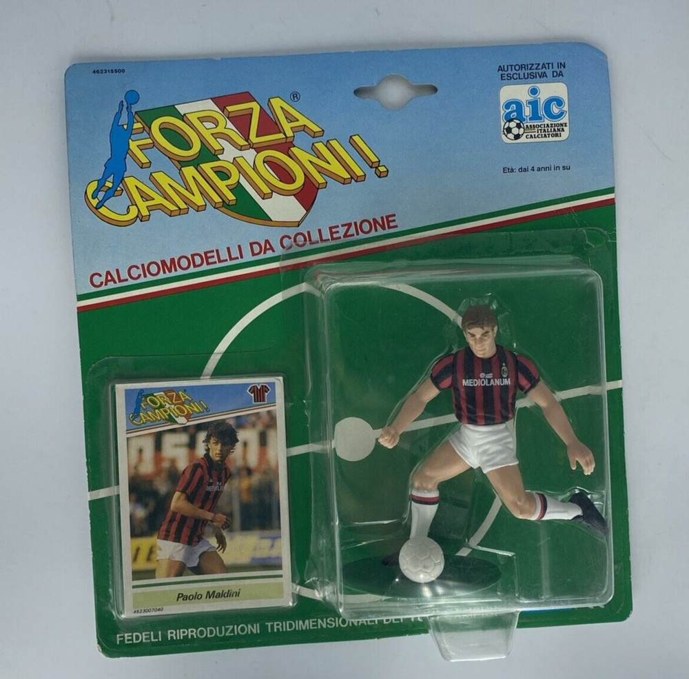 1989 Kenner Force Champions Soccer Paolo Maldini Milan Figure & Card NEW