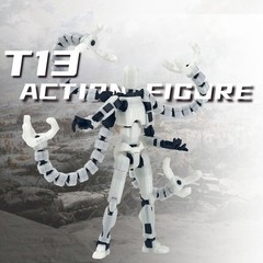 T13 Fully Jointed 3D Printed Figure with Weapons