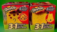 Shopkins 3 in 1 Radz Cubez Dispenser with Mini-Poster Candy Exp. 3/15/2020