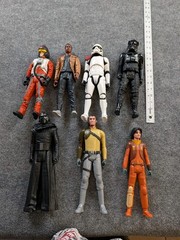 Star Wars 12″ Action Figure Lot of 7 Hasbro Kylo Ren Stormtrooper Finn Poe Ezra