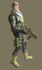 Eagle Force Custom Mercenary Black Thorn w/customized weapons and accessories