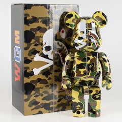 400% Bearbrick Bathing Ape BAPE PLAY Camouflage Shark Action Figure Deco Art Toy