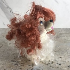 VINTAGE HASBRO SWEETIE PUPS BROWN SPRINGER SPANIEL PUPPY FIGURINE