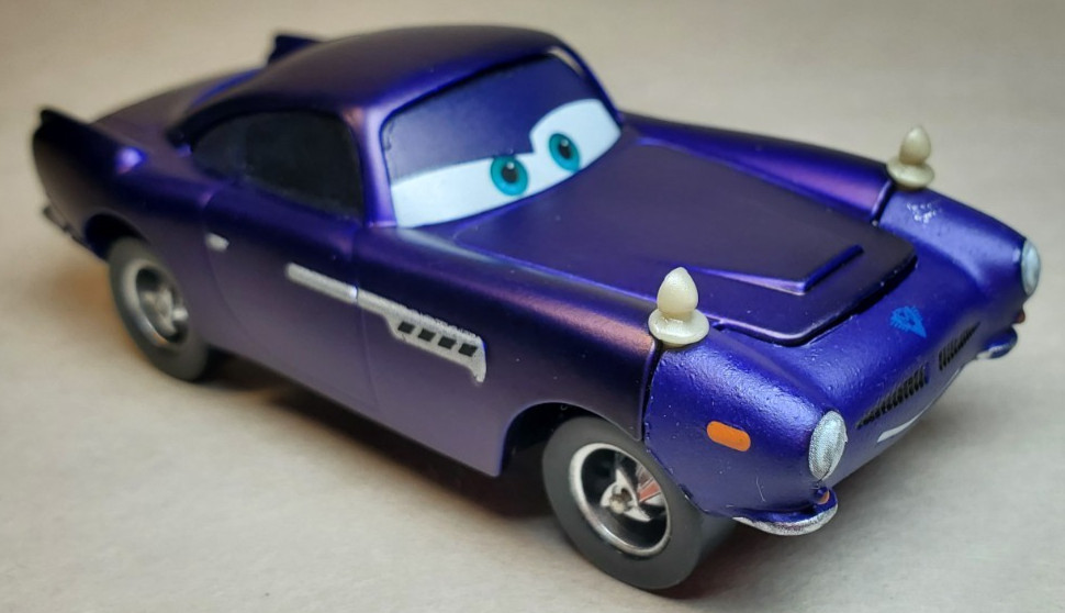 Disney Pixar Cars 2 Metallic Dark Blue Finn McMissile 1:55 FC Spy Secret Agent