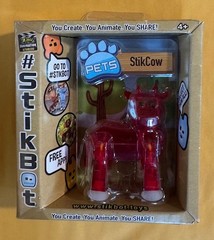 STIKBOTS PETS BLUE & GREEN HORSE AND RED COW 3 PK NEW SEALED SHIPS FREE IN USA