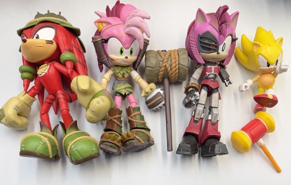 Jakks Pacific Sonic Prime Gnarly Knuckles Thorn Rusty Rose Figures Lot Netflix