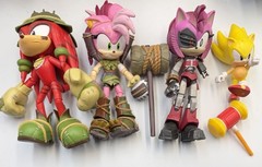 Jakks Pacific Sonic Prime Gnarly Knuckles Thorn Rusty Rose Figures Lot Netflix