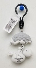(2024) Monogram 2.75″ Junji Ito Uzumaki B&W “Mushroom Baby” 3D Figural Bag Clip