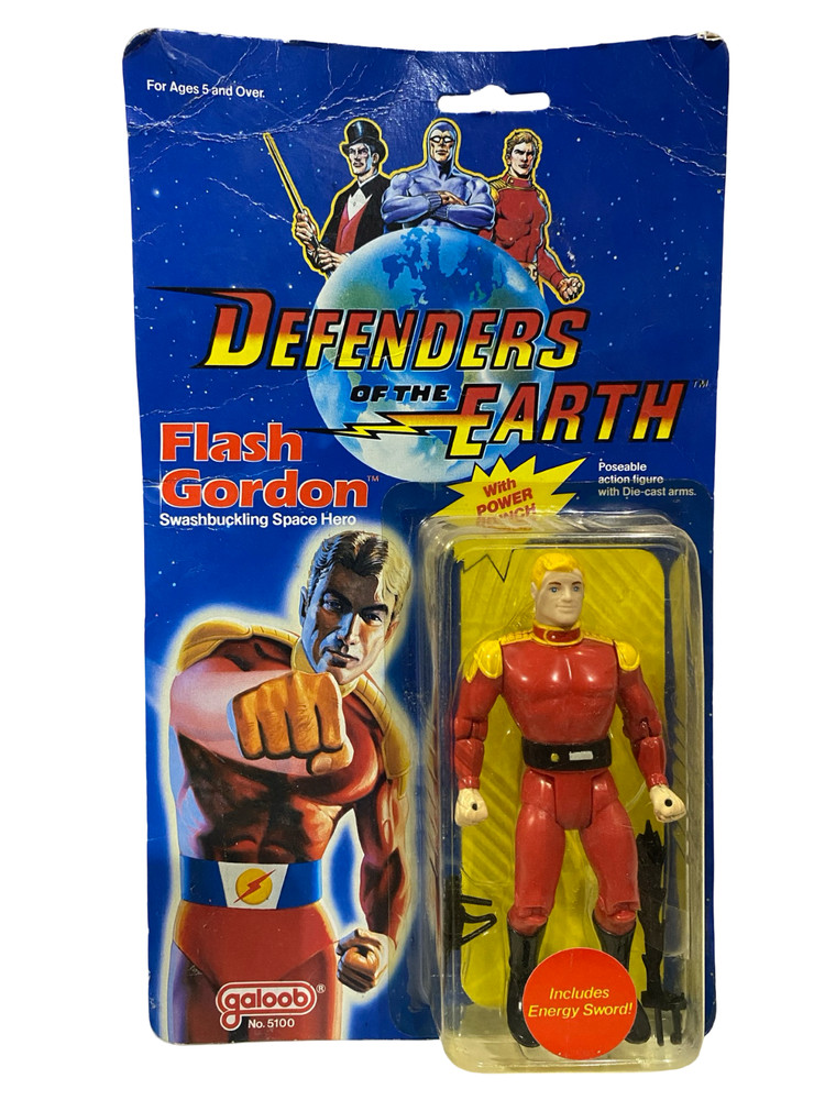 Defenders of the Earth Flash Gordon Galoob Vintage 1985 Action Figure New READ