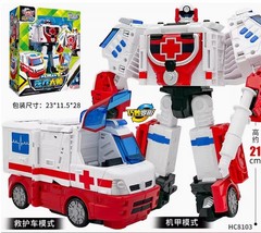 Hello Carbot MEOIENT Transforming Robot Ambulance Action Figure Toy 21cm