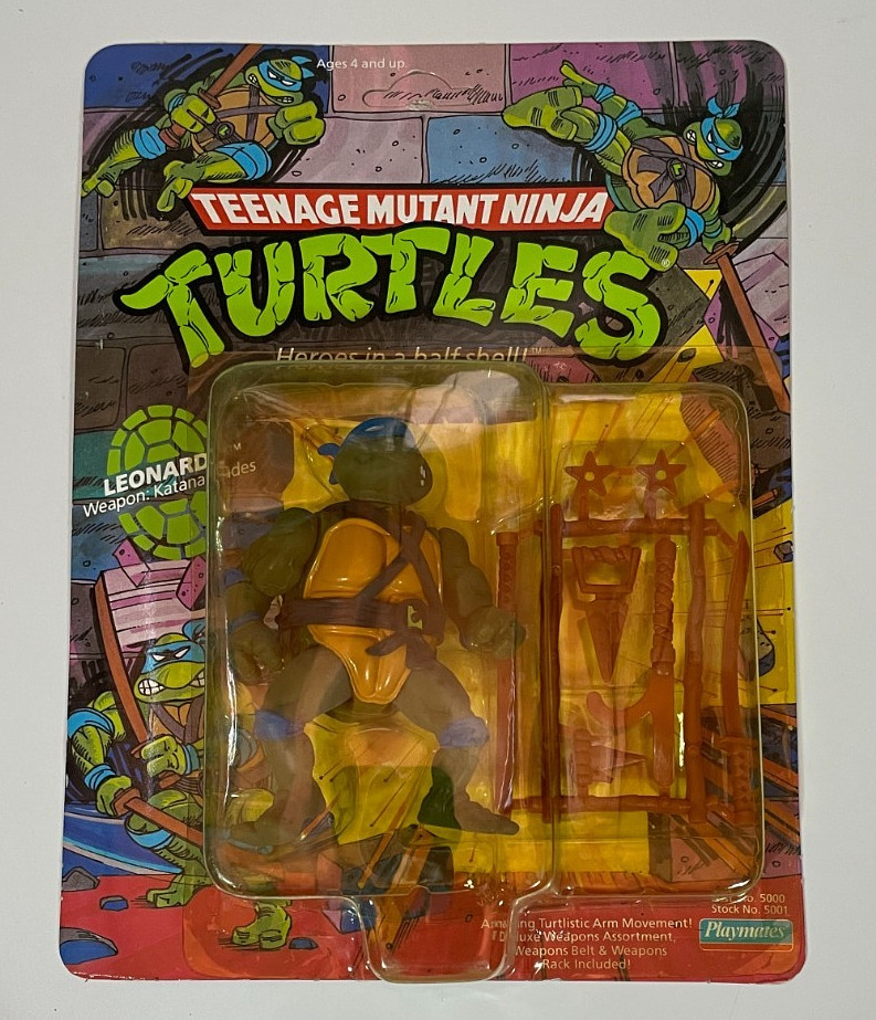 New Sealed Playmates TMNT Leonardo 1988 10 Back Teenage Mutant Ninja Turtles