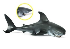 19.5cm Great White Shark PVC Toy Fish Ocean Sea Animal Figure Kids Gift