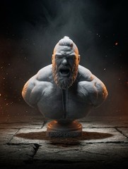Brock Lesnar Statue Bust Limited Edition WWE Wrestling Figure New