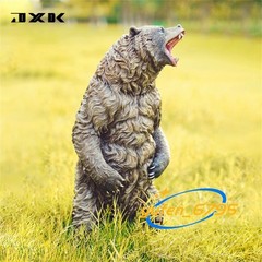 JXK 1/6 Fierce Brown Bear Figure Animal Model Scene GK Decoration Gift Toys New