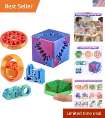 Multicolor 3D Printed Transforming Toys – 6-Piece Desktop Set for Kids & Adults