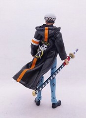 SU-LTC-LAW-BK: 1/12 Wired Black Hoodie Coat for SHF One Piece Trafalgar Law