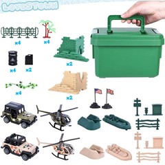 LovesTown 117PCS Army Men Playset, Military Soldier Set Army Action Figures B…