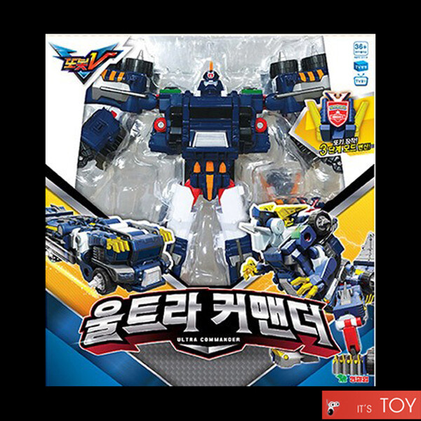 TOBOT V ULTRA COMMANDER Beast Dino Megazord Transforming Robot Vehicle Car Toy
