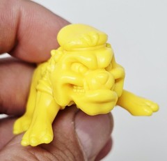 TMNT Raph the Green Teen Beret Biting Bulldog Figure Vintage Loose Yellow VGC