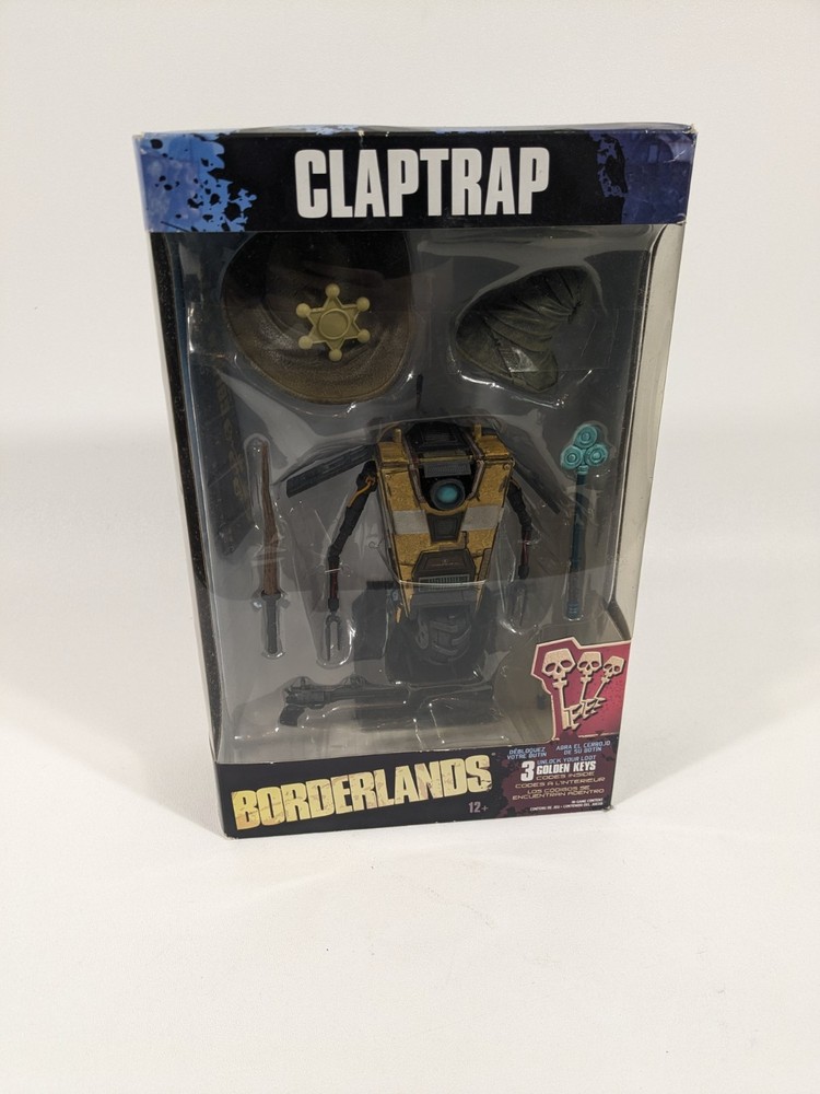 New 2018 McFarlane Borderlands ClapTrap Figure Golden Keys Edition