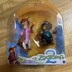 Disney Zootopia 2 Pack NICK WILDE & NIBBLES MAPLESTICK Toy Figures NIB