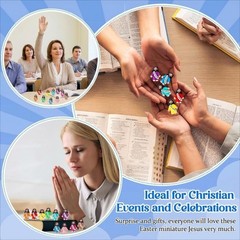 50 Colorful Mini Jesus Figures – Religious Party Gifts for All Occasions