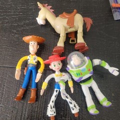 Vintage Disney Pixar Toy Story Bendable Figures Woody Jessie Buzz Bullseye Lot