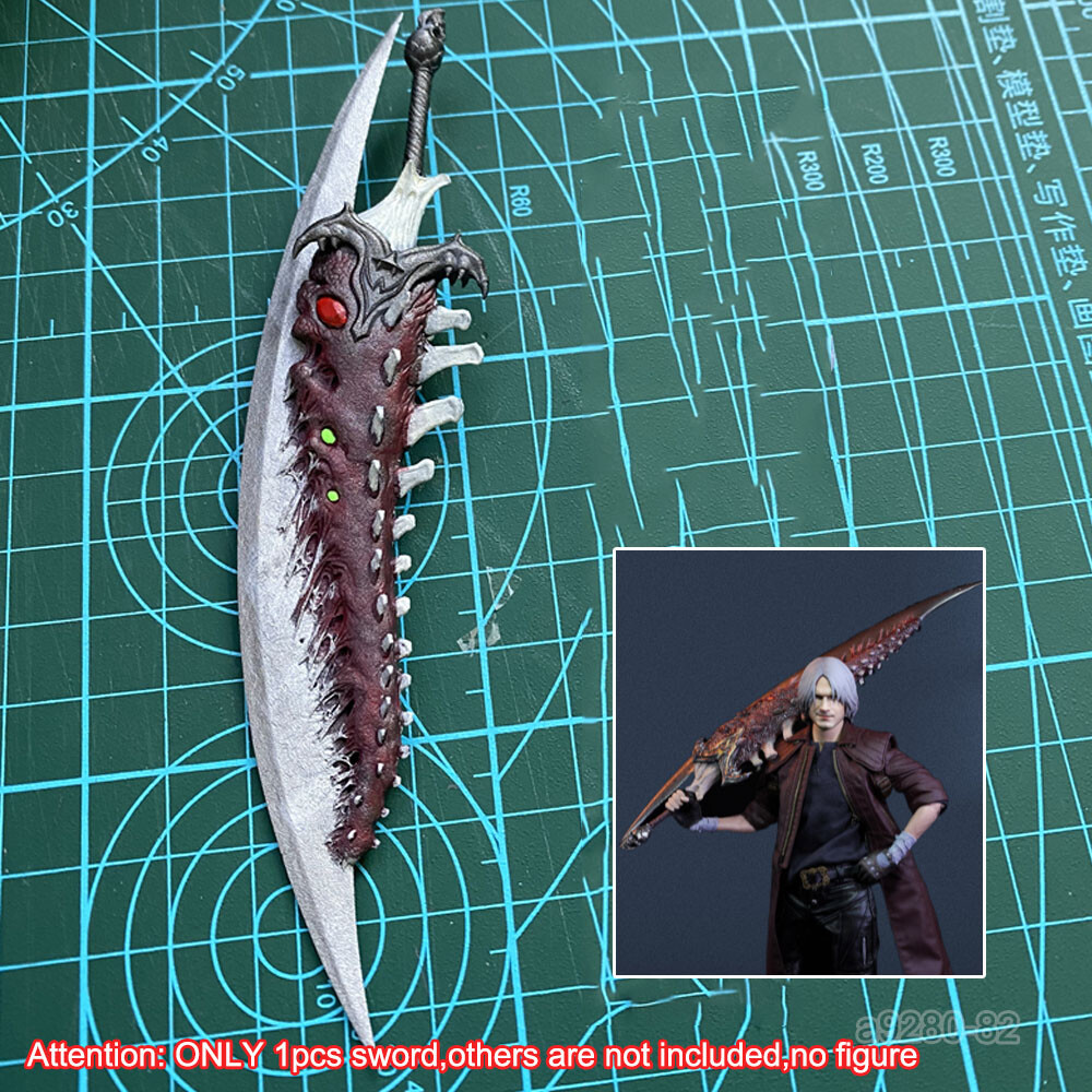 3D Hand-painted 1/12 Devil Sword Sparda Weapon Model For 6″ Action Figure