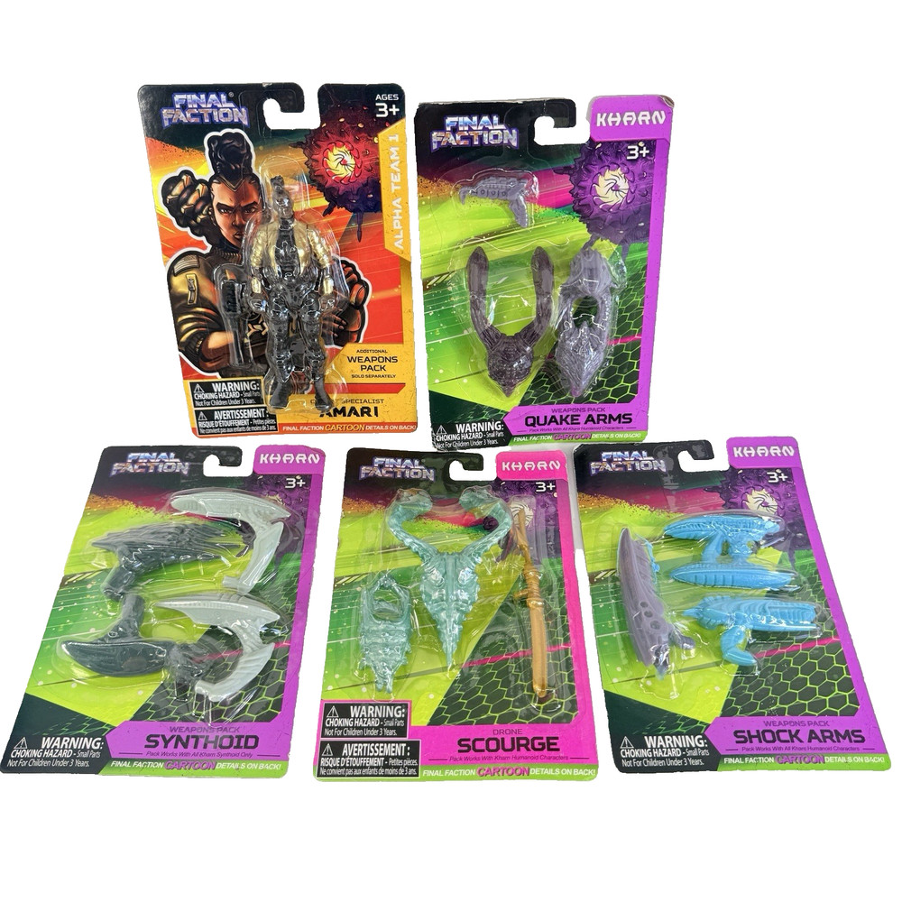 Final Faction Action Figure Weapons Alpha Khaan Amari Quake Synthoid Scourge F