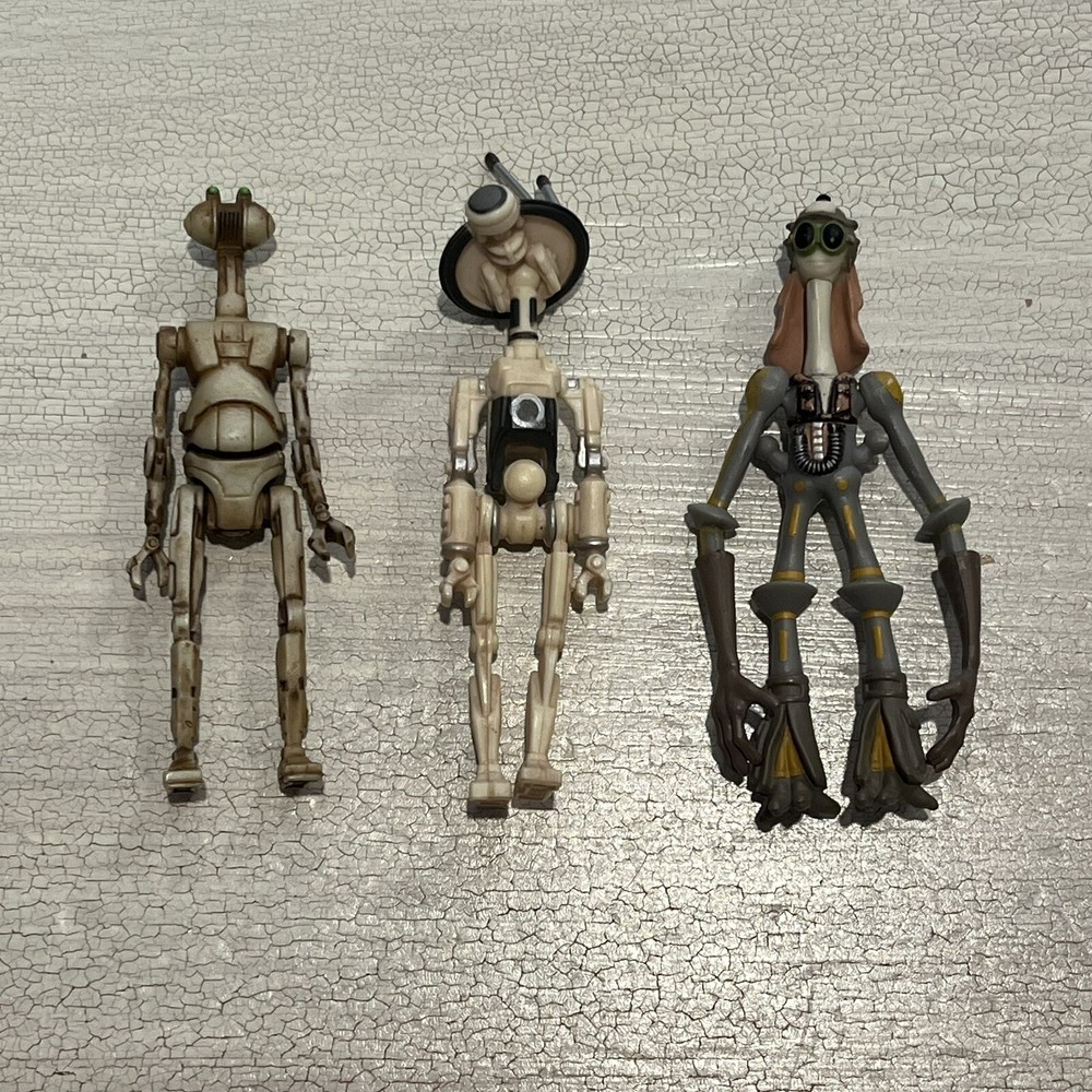 Lot Of 3 Star Wars 2012 Movie Heroes Series Figures Gasgano Otoga Pit Droid