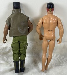 GI Joe 1990s African American Solder & Cobra Commander 1:6 Figures VTG Pawtucket