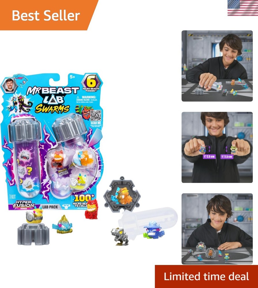Hyper Fusion Series 3 Lab Pack: 6 Micro Beasts + Special Edition & Stickers