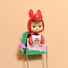 Rose O’Neill KEWPIE Bab as Red Rody Horse Gift BOBBLE HEAD 2.5″ Mini Figure Toy
