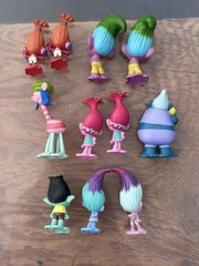 Lot of 11 Hasbro DreamWorks Trolls Movie Mini Figures Doll Toys Mixed Characters